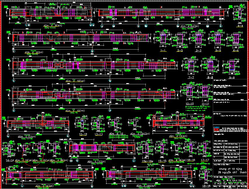Bản vẽ đầy đủ kết cấu cho nhà cao 15 tầng - Ảnh 3